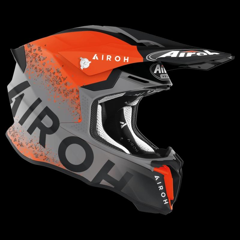 Casco cross AIROH AVIATOR 3 RAINBOW Orange matt arancio opaco